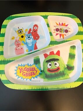 Zak! Designs Yo Gabba Gabba! Children’s Divided Plate Plastic